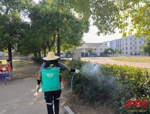 区卫健局开展全区重点公共场所外环境消杀行动助力营商环境优化(图1)