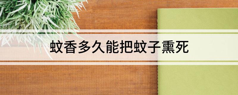 蚊香熏死蚊子时间(图1)